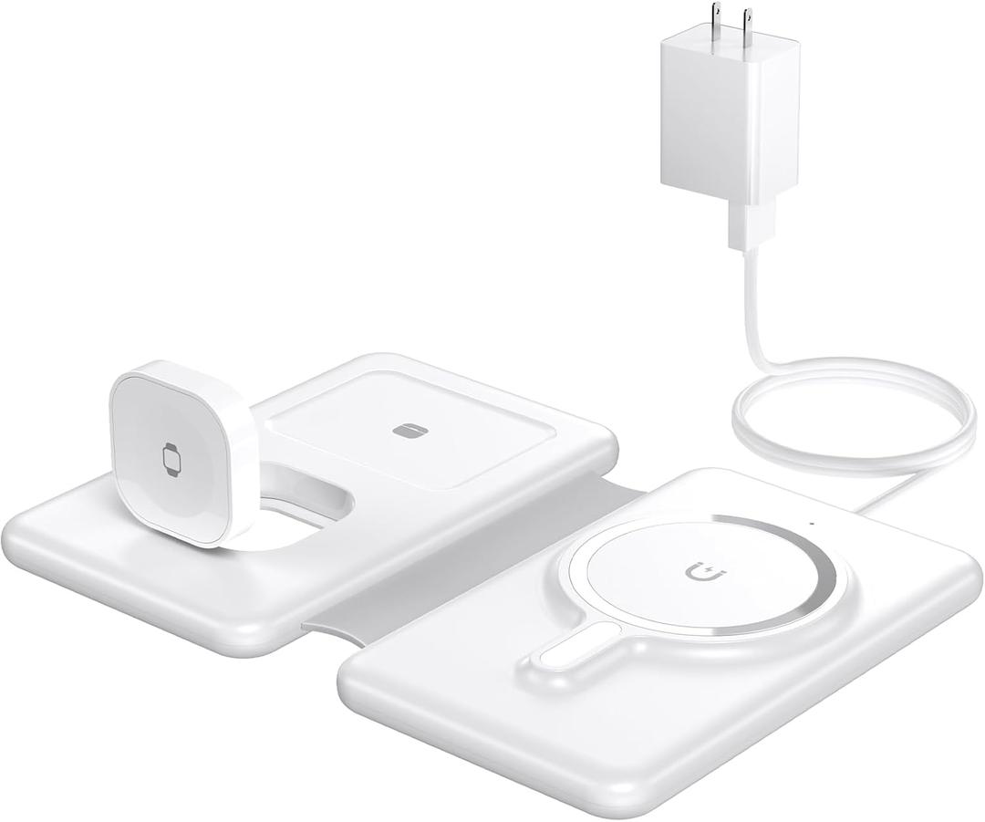 G910 3 in 1 Magnetic Wireless Charger, White