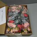 Yunsailing 8 Pack Artificial Peony Flowers Faux Silk Hydrangea Bouquet Wedding Home Table Decor Reusable Bouquet of Rose Flower for Birthday Wedding(Red and Pink)