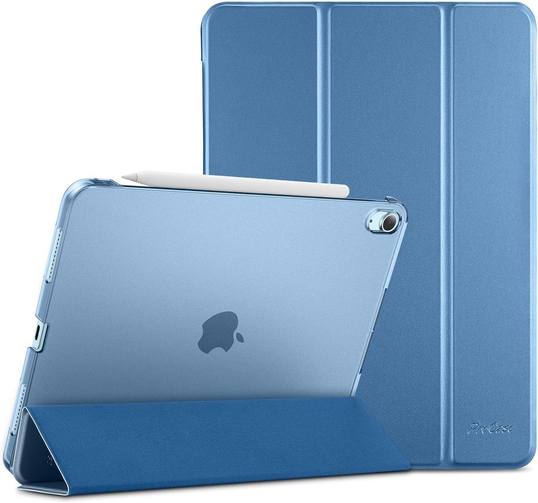 ProCase Smart Case for iPad Air 11-inch M3 M2 2025 2024/10.9 Air 5th 4th Generation 2022 2020, Protective Cover for Air 5 4 -Blue