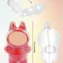 4 x Protective Case Compatible with Labubu, Crystal-Clear Hard Display Box with Keychain & Dustproof Cover, Clear Display Case with Keychain(Doll Not Included, Standing