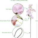 6 PCS 39-inch Cherry Blossom Artificial Flowers, Artificial Elongated Cherry Blossom Stems, for Home Decoration, Wedding Decoration, Indoor/Outdoor Decoration, Party Decoration, Table Decoration