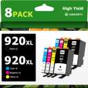 920 920XL Ink Cartridges Combo Pack Compatible with HP 920 / 920XL, for HP OfficeJet 6000 6500 6500A 7000 7500 7500A Printers, 8 Pack (2 Black, 2 Cyan, 2 Magenta, 2 Yellow)