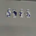 4PCS 3D Ceramic Vase Fridge Magnets,Chinese Blue and White Porcelain Decorative Ceramic Flower Vase Refrigerator Magnets, 3D Flower Magnets for Kitchen & Office, Floral Refrigerator Magnets (Shape 2)