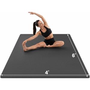 Large Yoga Mat, 6' x 4'/6' x 3' x 6mm /8mm/12mm Thick Workout Mat