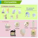 PumpMom 18mm Small Breast shields Compatible with Medela Breast Pump Parts, Replace Flange for Medela Accessories, Not Original PersonalFit Shield Pump Parts, 2pcs
