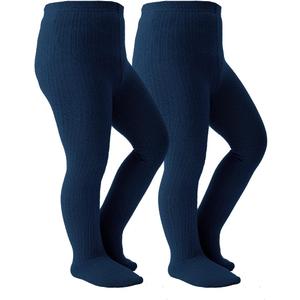 Girls Tights Toddler Cable Knit Seamless Tights Cotton Warm Stockings (Blue)