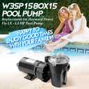 1.5 HP Pool Pump W3SP1580X15 - Compatible with Hayward Power Flo LX Series, Single Speed 115V Above Ground Pool Pump Motor, Quiet & Corrosion Resistant