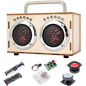 STEM Projects Kit for Kids & Adults Build Your Own Portable Wood Bluetooth Speaker Science Experiment Electronics Kit for Boys & Girls Ages 8-12 9 10 14 16-Chrome Graduation Gift
