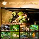 Reptile Heat Lamp with 2 Pcs 50W UVA UVB Light Bulb, 360 Rotatable Basking Spot Light Simulated Sunlight, Dimmable Heating Lamp for Turtle, Lizard, Snake, Beared Dragon, Amphibians