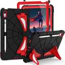 Auizotl Case for iPad (A16) 11th Generation 11 Inch (2025),iPad 10th Generation 10.9 Inch (2022) Kids Friendly i Pad Case 10th Gen with Screen Protector,Shockproof Cover for i Pad 11/10 Gen,Black Red