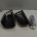 Left and Right Side Mirror Cover Cap and Door Handle Covers Compatible with 2011-2021 J-eep Grand Cherokee D-odge Durango (Black)