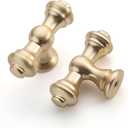Asidrama 10 Pack Brushed Brass Cabinet Knobs - Gold Dresser & Drawer Knobs for Kitchen Cabinet Hardware (Single Hole Knob)