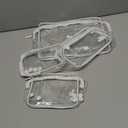 4 packs Clear Pouches suitable for Bogg Bag Accessories Clear Beach Tote Storage Travel Cosmetic Organizer (White)