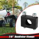 KAMIER 7/8'' 22mm Handlebar Mount Clamp Risers Replacement for Razor MX350 MX400 ZR350 SX350 Kids Electric Dirt Bike Dirt Quad 500 ATV 4 Wheeler MX650 MX500 SX500 Mcgrath RSF650 Motocross Black Parts
