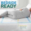 MED PRIDE Disposable Chux Pads 23in X 36in, Super Absorbent Bed Pads for Incontinence, Underpads for Adults, Kids, Pets (50 Count (Pack of 1) Blue/White)
