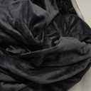 H.VERSAILTEX Real Velvet Plush 3 Piece Stretch Sofa Covers Couch Covers for 2 Cushion Couch Sofa Slipcovers Width Up to 90 Inch Feature Thick Soft Stay in Place (Large Sofa, Black)