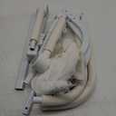 Omzer Bed Guard Rail for Toddlers - 32'' Swing Down & Height Adjustable Bed Rail for Toddlers Baby Bed Rail Guard for Twin, Queen, King, Full Size (White+ Beige)