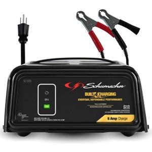 Schumacher Electric 6A Car Battery Charger and Maintainer, 3-in-1 Solution, for 6V/12V Power Sport, Automotive, and Marine Batteries, SC1320