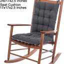 POMIU Rocking Chair Cushions Sets Indoor Office & Dining Chairs (Dark Grey)