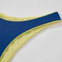 SUUKSESS Women High Waisted Thong Bikini Set Reversible String 2 Piece Swimsuit (Blue, S)
