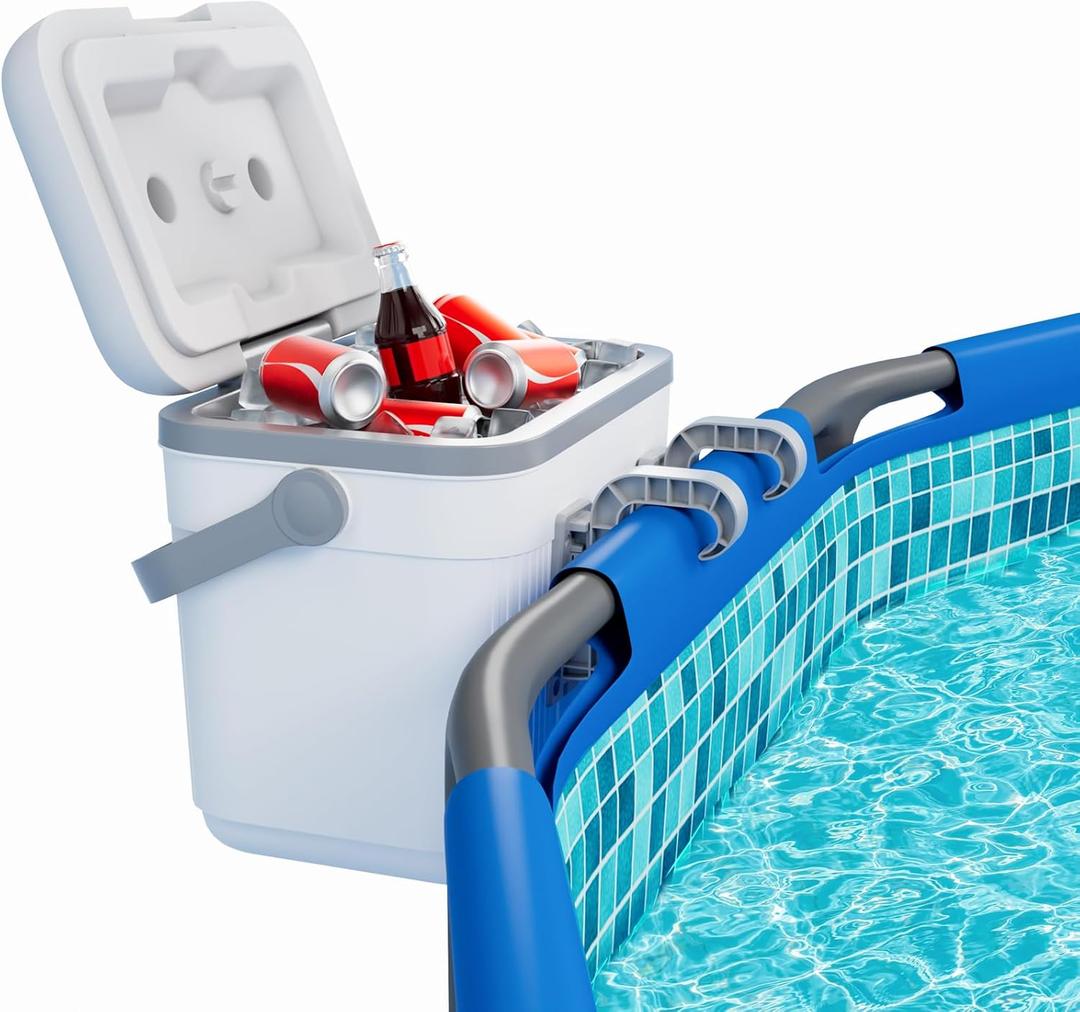 Pool Cooler, Insulated Hard Cooler with Handle, Keeps Ice for 3 Days, Oasis Chill Series, Portable Poolside Above-Ground Pool Companion