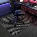 BesWin Office Chair Mat for Carpet, 48" x 30" Computer Desk Chair Mat for Low Carpeted Floors, Thick and Sturdy Carpet Protector for Rolling Chairs, Easy Glide Floor Mat for Home, Gaming (Black)