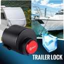 Trailer Lock for 2 & 2 5/16 Inch Couplers, 2 in 1 Special Upgraded Anti-Theft Heavy Duty Steel Trailer Hook Lock, Camper Accessories for RV, Trailer, Boat, Pickup Truck (Red)