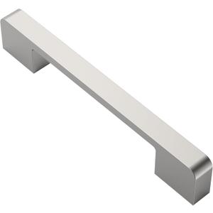 Alzassbg 6 Pack Brushed Satin Nickel Cabinet Pulls, 5 Inch(128mm) Hole Centers Kitchen Hardware Cabinet Handles Rectangle Pulls for Cabinets AL3055SN