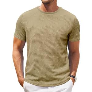 Angbater Men's Crewneck T-Shirt Fashion Short Sleeve Geometric Texture Tees Casual Summer Basic Tops