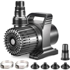 WaterRebirth 850W 12000 GPH Pond Pump, Ultra Quiet Heavy Duty Submersible Water Pump for Koi Ponds, Fountains, Aquariums & Waterfalls, 20.3 ft Power Cord, UL Listed