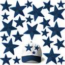 RF-patch 24PCS Star Patches Iron on, Navy Star Iron on Patches for Clothes, Dress, Hat, Socks, Jeans, Machine Washable