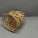 2pcs Rustic Woven Bamboo Lamp Shade Pendant Light Cover for Ceiling Lights Versatile Replacement Lampshade for Home Decor Softens Bright Light Easy to Install (25x25x18.5cm)