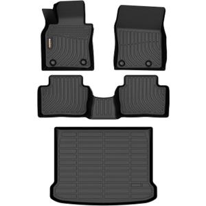Binmotor-Floor Mats & Cargo Liner for Mazda 3 2019-2025(Only Hatchback), Heavy Duty Car Floor Mat Rubber Liners All Weather Car Mats for Mazda 3 Accessories