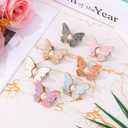 7pcs Butterfly Waist Tighteners for Women, Pants Waistband Button Pins Buckle No Sew No Tools Adjustable Clips Knots Supplies for Loose Jeans Skirts Dress