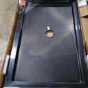 Streamline NT-2112-48BL-AL 54in. x 32 in. Alcove Acrylic Shower Base in Glossy Black with Center Drain, ABS Drain Included