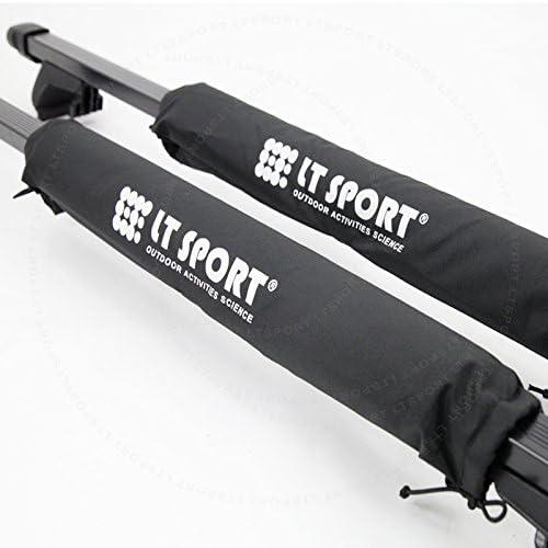 22" Universal Cargo Carrier Cross Bar Pad Rail Roof Rack Round Soft Cushion Wrap for Vehicle Rooftop Kayak Surfboard Canoe Luggage Holder