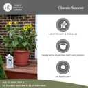 The HC Companies Flower Pot Saucers - Plastic Plant Saucer for Outdoors & Indoors - Traditional Design Plant Pot Trays for Water Drainage - Durable & Stylish Round Plant Tray (16-inch Slate Blue)
