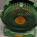Camping LED Fan with Light, 40000mAh Rechargeable Battery Powered Outdoor Tent Fan with Light and Hook, 6 Speed, Personal USB Desk Fan for Camping, Fishing, Power Outage,Hurricane, Worksite (M23-Green)