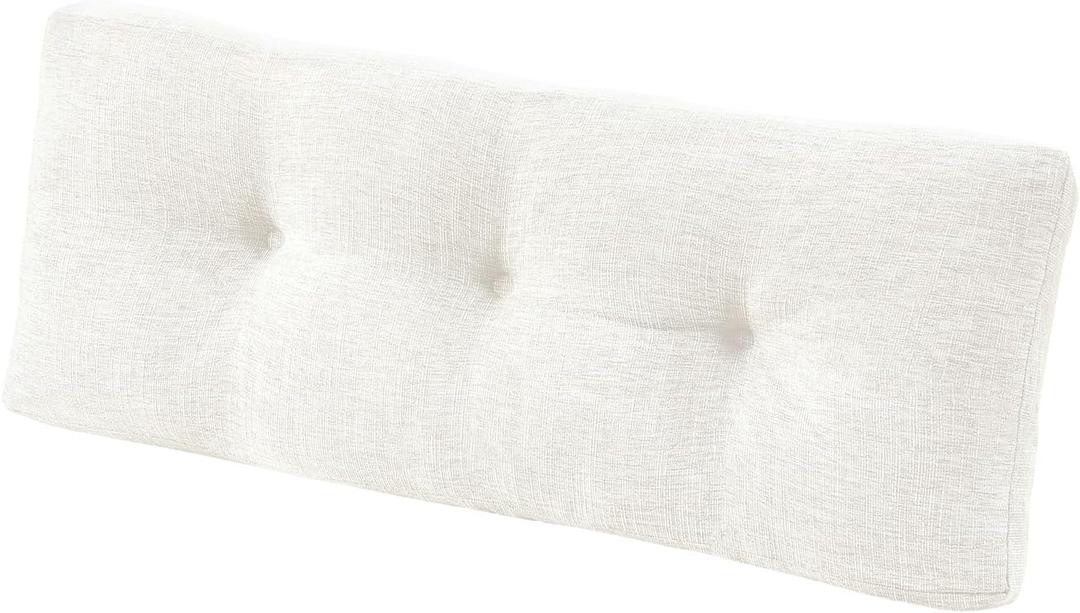 downluxe Indoor Bench Cushion for Indoor Furniture, Non-Slip Tufted Overstuffed Textured Foam Bench Seat Cushion, 36" X 14" X 4", Beige, 1 Pack