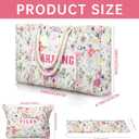 American Mahjong Set with 3-Piece Floral Mahjong Bag Set, 17.3in