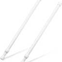 Tension Rod 16 to 28 Inch, Goowin Small Tension Rod, 5/8" Diameter No Drilling Expandable Short Tension Rods Spring Rods, Tension Rods for Closet, Cupboard, Hanging Clothes, 2 Pack, White (16-28 inch--2 Pack)