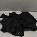 TENTIDE Baby Girl My Little Black Dress Romper Cotton Ruffle Long Sleeve Tutu Dress Birthday Party Fall Winter Clothes (Black, 12-18 Months)