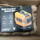 220W Power Inverter Compatible with Dewalt 20V Battery
DC 20V to AC 110V-120V Portable Power Generator, Inverter with 2 USB Ports &1 Type-C &1 AC Outlet, 400 Lumen LED Light