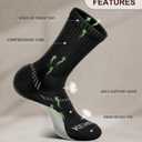 BULLIANT Compression Socks for Men 6Pairs, Athletic Crew Socks Cushioned For Men Sports Running-Arch Support (Black)