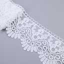 White Venice Lace Trim 6Yards Wide Lace Ribbon Crown Embroidered Trim for Sewing Crafts, Wedding Dress Embellishment, Home Decor