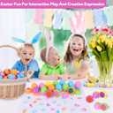 24 Pack Prefilled Easter Eggs With Toys, Stamps with Easter Tattoos Easter Basket Egg Hunt Stuffers, Pre Filled Easter Eggs Fillers Self Inking Stamp for Kids Gifts Party Favors, Goodie Bag Stuffer