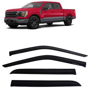 Window Rain Guards,Vent Deflector,Window Visors,Outside Mount Fits for 2015-2024 Ford F-150 Crew Cab,2017-2024 Raptor F-150&F-250 Super Duty& F-350 Super Duty,4pcs