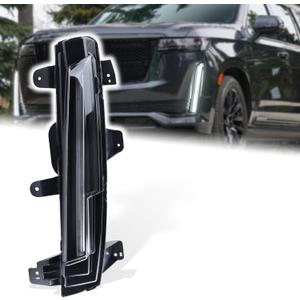LED Fog Light Turn Signal Light AssemblyCompatible for 2021-2024 Cadillac Escalade Daytime Running Light DRL Left Driver Side 85117442 GM2562121