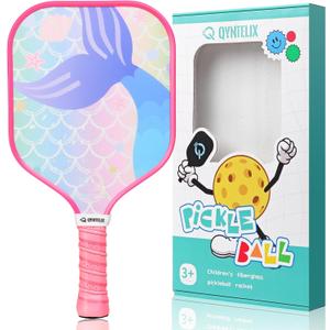 Kids Pickleball Paddle - Little Mermaid/Astronaut Galaxy Pickleball Paddle, Lightweight Honeycomb Core, Pickleball Gifts for Children 12 and Under