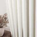 2 Panels Set Cream Linen Curtains 108 inches Long for Living Room Extra Long Back Tab Curtains Neutral Farmhouse Light Filtering Semi Sheer Linen Drapes Ceiling to Floor for Large Window Ivory 9 FT